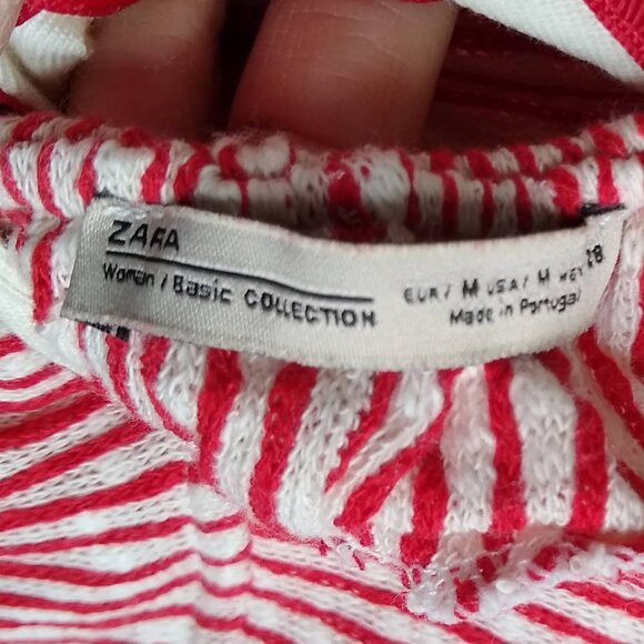 Zara lace up knit stripe maxi dress NWOT - Picture 6 of 13